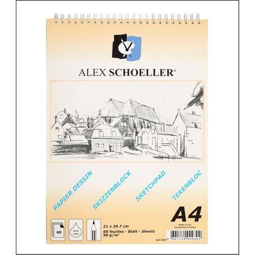 Alex Schoeller Eskiz Blok Spiralli Resim Defteri A4 90gr. 60 Yaprak - 1
