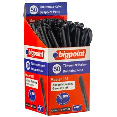 Bigpoint Tükenmez Kalem Master 1.0mm Siyah ( 100 Adet ) - 1