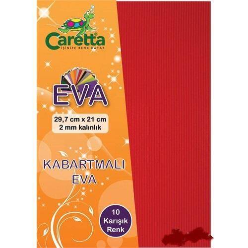 Caretta Eva A4 10 Renk Çizgi Kabartmalı Cekc-A410 - 1