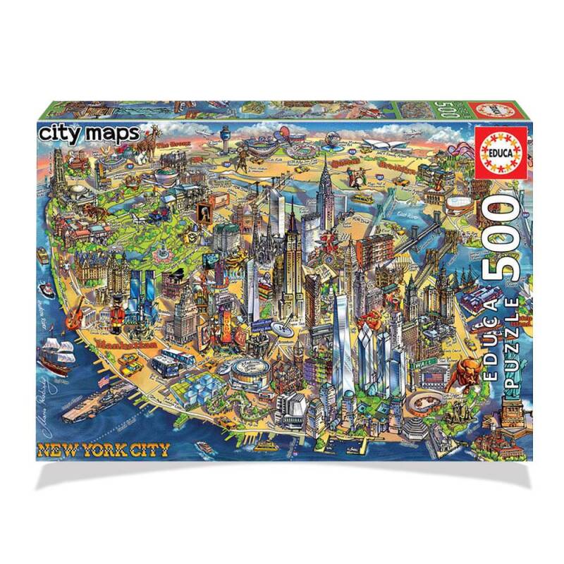 Educa New York City Map 500 Parça Puzzle - 1