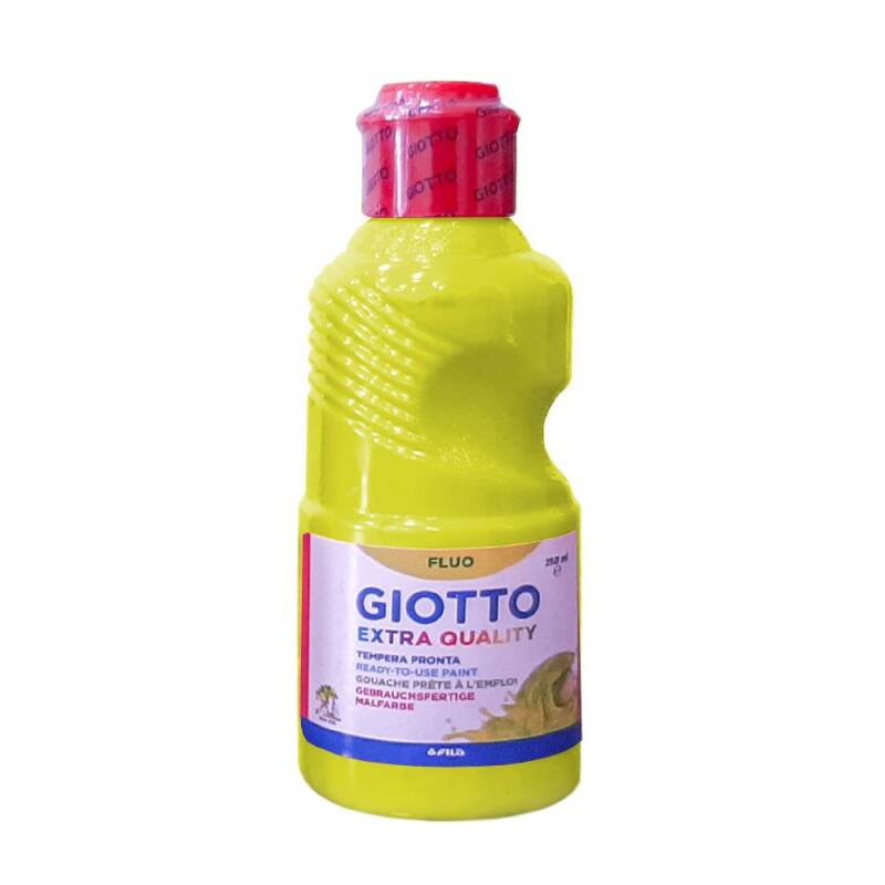 Giotto Fluo Serisi Neon Sarı 250ml Guaj Boya 531101 - 1