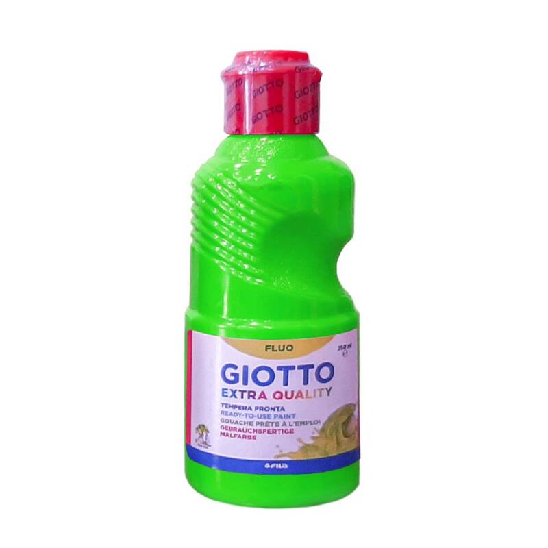 Giotto Fluo Serisi Neon Yeşil 250ml Guaj Boya 531102 - 1