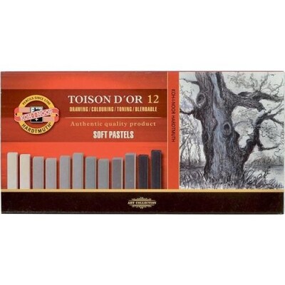 Koh-i-Noor Toıson D'or Set Of Artist's Dry Chalks Brown Kod:8592B - 1