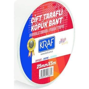 KRAF CIFT TARAFLI KOPUK BANT 25MMX5M 5025G - 1