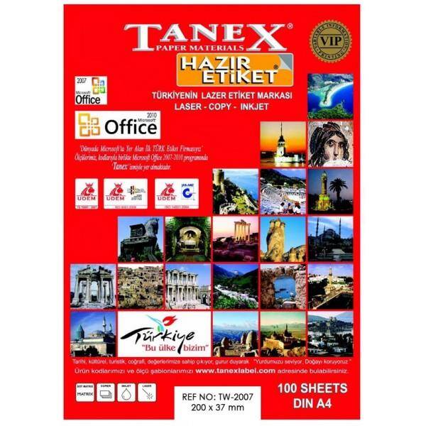 Tanex Laser Etiket Tw-2007 200 X 37 Mm - 1
