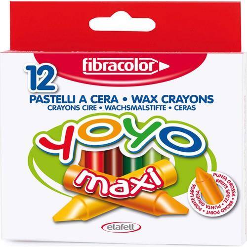 Yoyo Maxı Pastel Boya 12 Renk Fıbracolor - 1